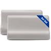 THXSILK 19 Momme Set di 2 federe per cuscini in seta per contorno, in memory foam, in lattice Cervical, ipoallergeniche, lavabili (50 x 30 x 10/7 cm (confezione da 2), grigio)