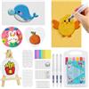 Jukibole Puffy Paint, 62 Pezzi 3D Foam Texture Painting Set con 36 Carta con Texture in Schiuma Magica, 12 Penne Colori, Kit Pittura 3D per Bambini Attività Creativa Regalo Compleanno