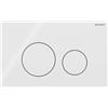 Geberit Placca Geberit Sigma40 Round Vetro Bianco Doppio Tasto | 115.628.SI.1