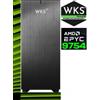 Workstation Computer Wks802 (Singola) Amd Epyc 9754 (128 Core) ,128GB DDR5 Ecc,SSD M.2 1 Tera Byte 990 Pro, RTX Pro 4500 32GB Blackwell,Wifi Ax,Windows 11 Professional/Ubuntu LTS