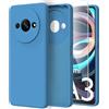 Nevecover Cover Compatibile con Xiaomi Redmi A3 4G, 1 Pellicola Protettiva in Vetro Temperato, Liquid Silicone TPU Custodia 360 Antiurtfio Gradi per Xiaomi Redmi A3 4G (6.71") - Blu