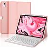 FOGARI Tastiera per iPad Air 11 Pollici (2024), QWERTY Italiana Keyboard Bluetooth Staccabile con Touchpad Intelligente, Custodia con iPad Pro 11" 4/3/2/1Gen, Air 6th/5th/4th Gen, Oro Rosa