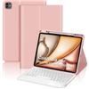FOGARI Tastiera Magnetica per iPad Pro 13 2024 (M4), QWERTY Italiano Keyboard Retroilluminata Bluetooth Staccabile con Touchpad Intelligente, Custodia con iPad Pro 13 pollici M4 2024, Rosa