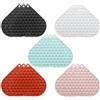 HW CASA Sottopentola in TPR,Presine da Cucina,Set di 15 Pezzi,10x10 cm,Durevole,Flessibile,Resistente al Calore,Adatto per Tazze da Caffè, Tazze e Bicchieri (Cuore)