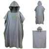 Ele Eleoption - Poncho asciugamano con cappuccio in microfibra, ideale per il surf, compatto e leggero, perfetto per spiaggia, vacanze, viaggi, surf, taglia unica Gray