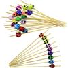 AWCIGG® 100 Pezzi Stuzzicadenti da Cocktail di Halloween Cranio, Stecchini per Aperitivo, 12 cm Halloween Bastoncini da Cocktail, Bar Festa a Tema Horror Cibo Bevande Decorazione