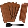 LEEWYOU Stampo Cioccolato in Silicone,Stampi per di Cioccolato con Linee Separatrici,Tavolette di Cioccolato fai da te,Stampo Cioccolato per Cioccolato Fondente,Torte,Cubetti di Ghiaccio,Praline