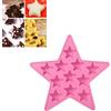 Hundredweat Stampo per Cubetti di Ghiaccio in Silicone a Forma di Stella Rosa, 1 Pezzo