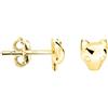 SOFIA MILANI - Orecchini da Donna in Argento 925 - Placcati in Oro - Orecchino a Perno a Gatto - E2795