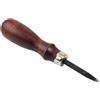 WUTA Taglierina per bordi in pelle, 1 pezzo, in pelle, professionale, in acciaio al carbonio, in pelle, manico in legno (1,0 mm)