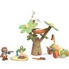 Hape Green Planet - Aria e l'Auto a Energia Solare - Set in legno e green PE con personaggio, auto e alberi per gioco di ruolo dai 3 anni