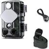 Midland - Fototrappola Wi-Fi Wild Guardian, Videocamera 4K Ultra HD, Visione Notturna 46 LED Infrarossi e Fotocamera 24MP, Sensore Movimento 20m, Controllo Remoto via App, Caccia e Monitoraggio Fauna