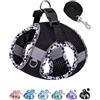 Petank Pettorina per cani di taglia M, colore nero, in tessuto jacquard, velcro, facile da camminare, per allenamento, corsa, passeggiate, striscia riflettente, taglia M, cani di varie razze e taglie