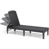 Keter Sdraio lettino prendisole keter jaipur sunlounger grafite 187,5x58x29 cm