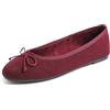 Feversole Ballerina Velluto Colorata con Cuscino in Memory Foam per amaretti da Donna Velluto a Coste Bronzo 39 EU