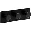 Ambrosya - Portasciugamani Autoadesivo in Acciaio Inossidabile in Nero - Gancio Bagno Staffa Asciugamano Adesivo (Acciaio Inossidabile (Nero), 1 x 3)