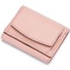 RRANCharltu Portafoglio Donna Piccolo in Vera Pelle RFID Blocco Portamonete Ragazze Piccolo Portafogli con Tasca per Monete Mini Borsellino, Rosa