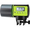 Yangers Distributore automatico di mangime per pesci, Alimentatore per acquari con display LCD a batteria con timer, per vacanze e giorni festivi piccolo contenitore per cibo per tartarughe da stagno
