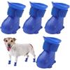 Generic Scarpe invernali per animali domestici, in tessuto impermeabile, stivali, 4 pezzi, stivaletti da neve antiscivolo per cani di piccola taglia, protezione delle zampe durante le passeggiate e le
