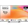 Panasonic Smart TV 75 Pollici Display LED 4K Ultra HD Sistema Operativo Fire OS Classe F - TV-75W95BEG