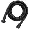 Axvxby Tubo doccia nero, 1,5 m, in acciaio inox, flessibile, protezione contro la torsione, attacco standard da 1/2, resistente al calore, resistente alla pressione per doccia e doccetta