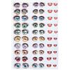 PH PandaHall 10 Stili 3D Adesivi per Occhi e Bocche dei Cartoni Animati 60pz Occhi Anime Paster 2 Misure Adesivi per Occhio Carini Colorati per Uncinetto Viso Artigianato Marionette 4-10.5x6-14mm