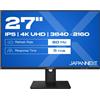 JAPANNEXT JN-IPS270UHD60F Monitor PC 68,6 cm (27") 3840 x 2160 Pixel 4K Ultra HD LED Nero [JN-IPS270UHD60F]