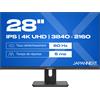 JAPANNEXT JN-IPS280UHD60F-C65W-HSP Monitor PC 71,1 cm (28") 3840 x 2160 Pixel 4K Ultra HD LCD Nero [JN-IPS280UHD60F-C65W-HSP]