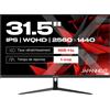 JAPANNEXT JN-IPS315WQHD165F Monitor PC 80 cm (31.5") 2560 x 1440 Pixel Wide Quad HD LCD Nero [JN-IPS315WQHD165F]
