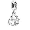 PANDORA Ciondolo a forma di pretzel in argento Sterling