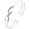 Treasure Bay Bellissimo bracciale rigido in argento sterling 925 realizzato a mano per Donna, 16,5 cm (argento)