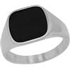 s.Oliver Ring Anelli da Uomo in Acciaio inox epossidico, Argento, in confezione regalo, 2027426