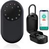 SEPOX Smart Key Lockbox, cassetta di sicurezza portatile e da parete per esterni, con Bluetooth e controllo tramite app, in alluminio, resistente alle intemperie, tastiera anti-peep, gancio rimovibile