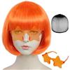 BEKIDER Parrucca Bob Arancione Parrucca Colorata da Donna