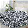 Elegant Comfort ™ Lussuosa coperta in flanella di corallo vellutata e morbida, in micro-velluto, ultra morbida, colore: grigio