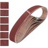 QUARKZMAN 50mm x 1067mm Nastri Abrasivi, 6Pz 36/40/60/80/100/120 Grana Carta Vetrata per Levigatrice Ossido di Allumina Per Lavorazione Legno, Lucidatura Metalli, Affilatura Coltelli