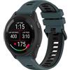 FiiMoo Silicone Cinturino Compatibile con Garmin Venu Sq 2/Venu 2 Plus/Garmin Vivoactive 5/Forerunner 245, 20mm Ricambio Cinturino, Cinturino Sportivi in Silicone per Garmin Forerunner 165-Verde+Nero