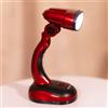 Marco Paul Interiors Marco Paul, lampada da scrivania COB da 3 W, colore rosso per ufficio casa lavoro scrivania con angolo regolabile testa a LED funzionamento a batteria lampada da lavoro luminosa per interni (rosso)