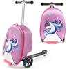 VEVOR Valigia per Monopattino da Viaggio 32,5 x 28,9 x 52,1 cm, Trolley per Scooter Carico max. 50 kg, Valigia per Scooter Impugnatura Antiscivolo in TPR, Monopattino Valigia Pieghevole, Viola