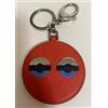 FENDI Autentico portachiavi con ciondolo in vera pelle FENDI monster rosso #2906D