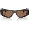 Prada Occhiali da Sole PRB19S 17N06B Root Tartarugato/Marrone Scuro Uomo