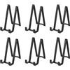 Tincogo Cavalletto Espositore Supporto Porta Piatti - Reggi Piatti Plastica - 6 Pezzi Cavalletti per Esposizione - Supporti Espositori da Tavolo Nero per Piatto Decorativo | Foto | Cornice| Libri - 20 cm