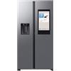 Samsung Frigorifero Side by Side Family Hub RS90F67BET/EF con Dispenser Acqua/Ghiaccio, Wifi con AI Energy Mode, Smart Cooling, SpaceMax, 614 L, LxAxP: 91,2 x 178,4 x 72,6 cm, Metal Inox