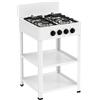 Cucina a gas 4 fuochi da campeggio - bianco