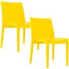 Sedie Venice in polipropilene Giallo - GRANDSOLEIL - 2 Sedie