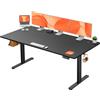 ErGear Scrivania Regolabile in Altezza, Scrivania da Ufficio Con Pannello Intelligente a 4 Memorie e Piano Assemblato (160 x 80 cm, Nero)