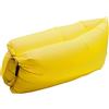 TURIM Divano gonfiabile, divano ad aria, con pacchetto portatile, per campeggio, spiaggia, parco, spiaggia, giallo