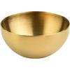 Cloudpower 20 cm ciotola acciaio inossidabile, Oro, Moderno, Ciotola per alimenti, Insalatiera, Acciaio Inox, 1.85L