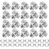 METALLIXITY Occhielli con Rondelle (9 x 4.5 x 7mm) 200pz, Kit Grommet Rame ]Cromato Cromato - per Pelle Tela Abbigliamento Fai-da-Te Artigianato Fabbricazione, Argento Tono
