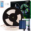 MIWATT Striscia LED solare da 10 m, luce bianca calda, strisce LED con telecomando RF a 17 tasti, 560 LED, illuminazione di casa, feste, cucina